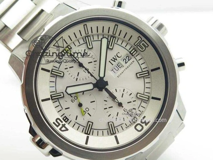 MIROTIME 1228 Versatile Aquatimer Chrono IW376803 V6F 1:1 Best Edition White Dial On SS Bracelet A 7359